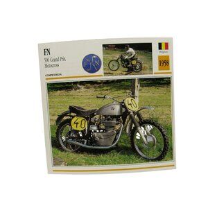 FN 500 Grand Prix Motocross 1958 Belgium Atlas Motorcycle Card